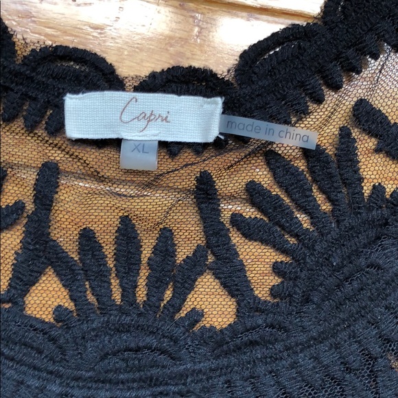 Capri Black Lace Tank XL - Picture 3 of 7